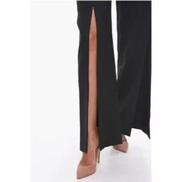 Burberry Wide-leg CHARLIE Trousers with Front Slits - Picture 2 of 4
